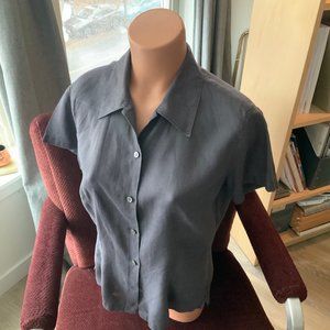 J. Crew Black Linen Shirt size 10